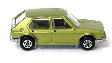 Vintage POLISTIL Volkswagen VW Golf Diecast Green Car Model Italy RJ51 Politoys