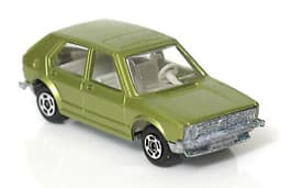 Vintage POLISTIL Volkswagen VW Golf Diecast Green Car Model Italy RJ51 Politoys