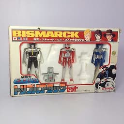 VINTAGE RARE BISMARCK BANDAI 80\'S TOY FIGURE ROBOT BOX PACK JAPAN POPY CHOGOKIN
