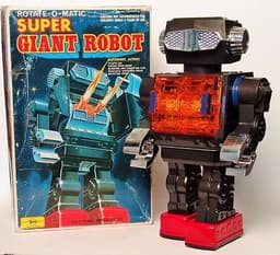 VINTAGE SH HORIKAWA JAPAN SUPER GIANT ROBOT TIN BATTERY OPERATED NMIB