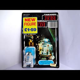Vintage Star Wars Tri Logo last 17 Pop-up saber R2-D2. MOC Factory Sealed