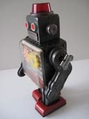 VINTAGE TINPLATE CLOCKWORK GEAR ROBOT  JAPAN