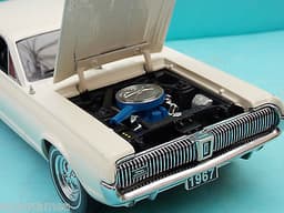 1:18 SUN STAR 1967 MERCURY COUGAR WHITE AMERICAN MODEL CAR MUSCLE RARE LHD L@@K!