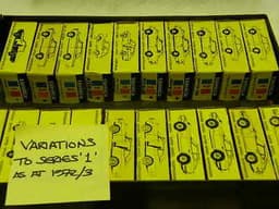 11no. Vintage Tomica Die Cast Toys, First Series (Variations), Mint and Boxed