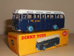 Boxed Dinky Toys DieCast #283 British Overseas Airways Corporation Coach 1956