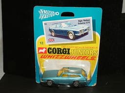 CORGI JUNIORS WHIZZWHEELS MINT MODEL DIECAST ORIGINAL CARD OGLE RELIANT SCIMITAR