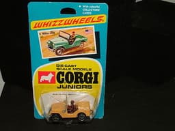 CORGI JUNIORS WHIZZWHEELS NEW DIECAST TOYS ORIGINAL CARD No.5 WILLYS JEEP