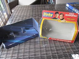 DINKY TOYS JOBLOT OF STAR TREK SPACE SHIPS AND TWO OTHERS 357,358,111,362 BOXED
