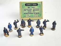 Hornby Dublo / Dinky Toys Collection of Die-cast Station Staff with Box