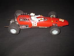 OLD SCALEXTRIC SUPER 124 FERRARI F1 ACE 24C 501 TESTED 1/24 SLOT CAR RARE 1960s