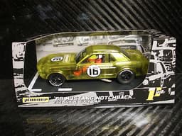 PIONEER SLOT CAR MUSTANG NOTCHBACK X-RAY RACER YELLOW LIMITED EDITION #48 OF 70