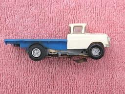 PLAYCRAFT: VINTAGE - LORRY SLOT-CAR - BLUE/WHITE - WORKING MOTOR - NEEDS TIDYING