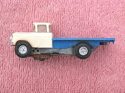 PLAYCRAFT: VINTAGE - LORRY SLOT-CAR - BLUE/WHITE - WORKING MOTOR - NEEDS TIDYING
