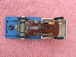 PLAYCRAFT: VINTAGE - LORRY SLOT-CAR - BLUE/WHITE - WORKING MOTOR - NEEDS TIDYING