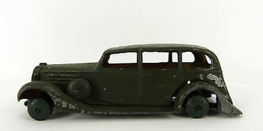 PRE WAR DINKY TOYS 30 SERIES VAUXHALL No 30d ( GOOD CASTING POORLY OVERPAINTED