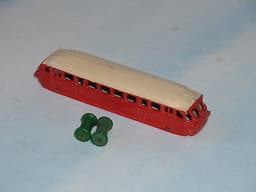 PRE WAR FRENCH DINKY MECCANO BUGATTI 2 TONE AUTO RAIL CAR - RED + WHITE