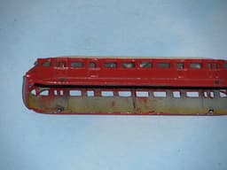 PRE WAR FRENCH DINKY MECCANO BUGATTI 2 TONE AUTO RAIL CAR - RED + WHITE