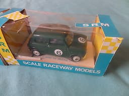 SRM SCALE RACEWAY MODELS MINI COOPER SLOT CAR SET ULTRA RARE 1/40 SCALE