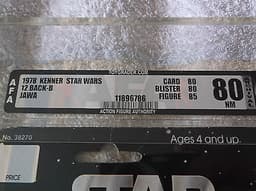 Star Wars 12 Back B Jawa **AFA 80**