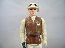 STAR WARS VINTAGE PBP REBEL SOLDIER HOTH DARK BROWN BODY WHITE/PINKISH FACE