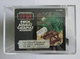 STAR WARS VINTAGE ROTJ EWOK ASSAULT CATAPULT (PALITOY STICKER) AFA 85 MISB