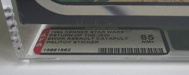 STAR WARS VINTAGE ROTJ EWOK ASSAULT CATAPULT (PALITOY STICKER) AFA 85 MISB