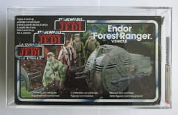 STAR WARS VINTAGE TRI-LOGO ROTJ ENDOR FOREST RANGER VEHICLE AFA 80 MISB