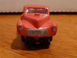Vintage HO Scale Aurora Slot Race Car ~ FORD Willys~ Red ~ Complete ~ VERY NICE!