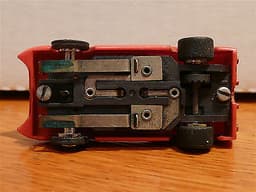 Vintage HO Scale Slot AURORA Race Car~ FORD J Car- Red/Black~complete~Very Nice!