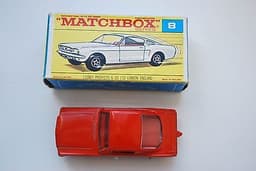 Vintage Matchbox Mustang No 8 Made by Lesney & Rare Transitional Box.