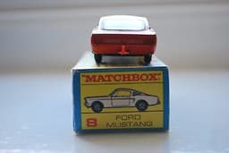 Vintage Matchbox Mustang No 8 Made by Lesney & Rare Transitional Box.