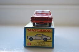 Vintage Matchbox Mustang No 8 Made by Lesney & Rare Transitional Box.