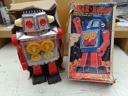 VINTAGE S.HORIKAWA TRADE MARK SH MADE IN JAPAN NEW GEAR ROBOT SPACE TOY BOXED
