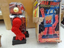 VINTAGE S.HORIKAWA TRADE MARK SH MADE IN JAPAN NEW GEAR ROBOT SPACE TOY BOXED