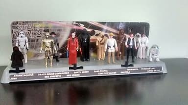 Vintage Star Wars Display Stand 1977 Mail Away First 12 Kenner figures + weapons