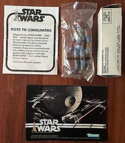 Vintage Star Wars ESB Boba Fett Sealed Baggie AFA WORTHY Mailer Mail Away 1979