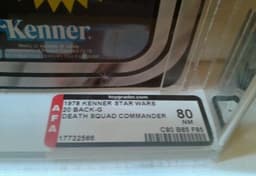 Vintage star wars kenner afa 80 death squad commander 20 back ! Nice !