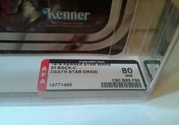 Vintage star wars kenner afa 80 death star droid 20 back ! Nice !