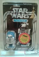 Vintage star wars kenner afa 80 r2-d2 21 back secret offer rare !