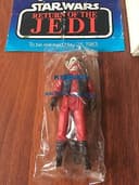 Vintage Star Wars ROTJ Nien Nunb Sealed Baggie AFA WORTHY Mailer Mail Away 1983