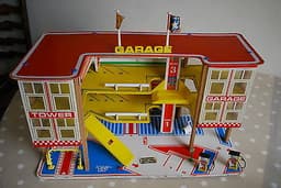 Vintage Wooden Toy Car Garage for display Corgi Dinky Matchbox Lesney Diecast