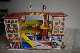 Vintage Wooden Toy Car Garage for display Corgi Dinky Matchbox Lesney Diecast