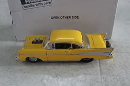 1957 Yellow Chevy Pro Street Hardtop 1:24 Scale Die Cast Danbury Mint
