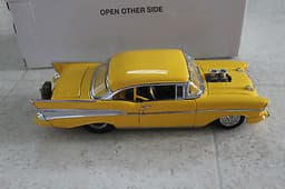 1957 Yellow Chevy Pro Street Hardtop 1:24 Scale Die Cast Danbury Mint