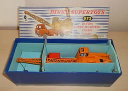 Boxed Dinky Toys DieCast 1-43 Scale # 972 20Ton Lorry Mounted \'Coles\' Crane 1955