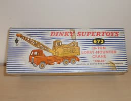 Boxed Dinky Toys DieCast 1-43 Scale # 972 20Ton Lorry Mounted \'Coles\' Crane 1955
