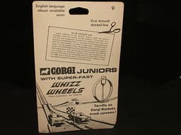 CORGI JUNIORS WHIZZWHEELS MINT MODELS DIECAST TOYS ORIGINAL CARD JAGUAR XJ6
