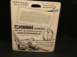 CORGI JUNIORS WHIZZWHEELS NEW DIECAST TOYS ORIGINAL CARD No.37 N.S.U RO 80