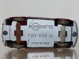 DCV8 - unusual Diecast - Mercury of Italy No. 19 Fiat 600 M