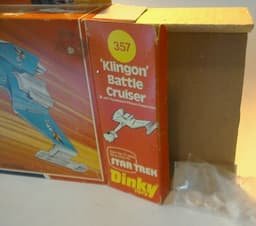 Dinky \'klingon\' battle cruiser (star trek) die cast 357 1977